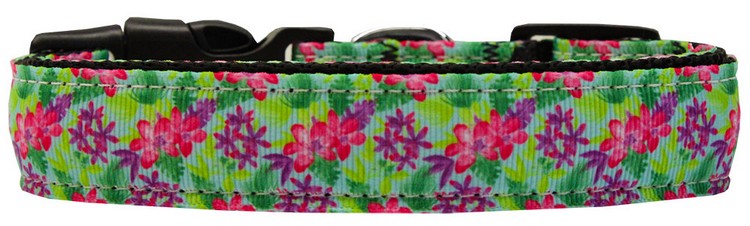 Island Flowers Nylon Dog Collar Large